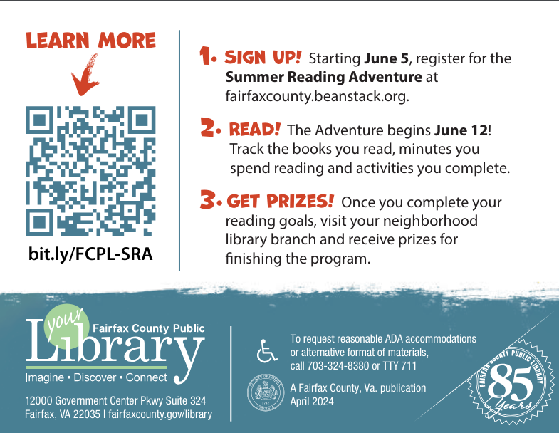 learn more about summer reading by going to bit.ly/FCPL-SRA